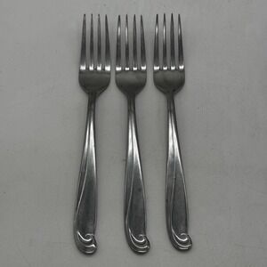Lot of 3 Estate PRINCESS JAN Dinner Forks Stainless Steel Japan Glossy Flatware